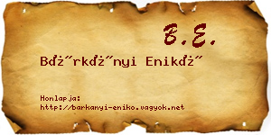 Bárkányi Enikő névjegykártya